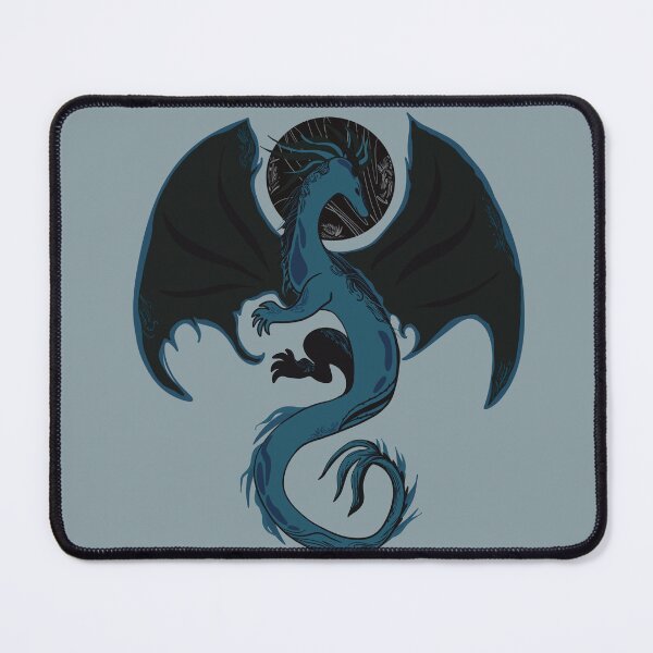 Item preview, Dark Blue Moon Dragon - Fantasy, Bookish designed and sold by Sophie Elaina Designs.