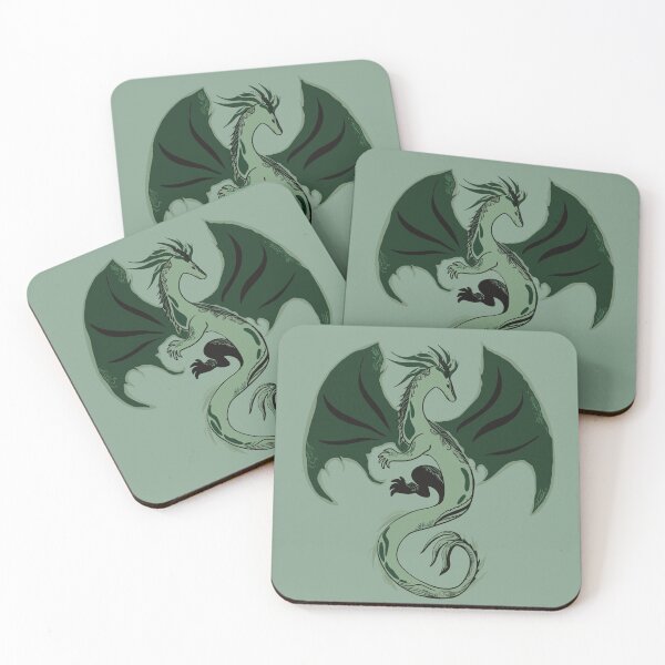 Item preview, Dark Green Dragon - Fantasy, Bookish designed and sold by Sophie Elaina Designs.