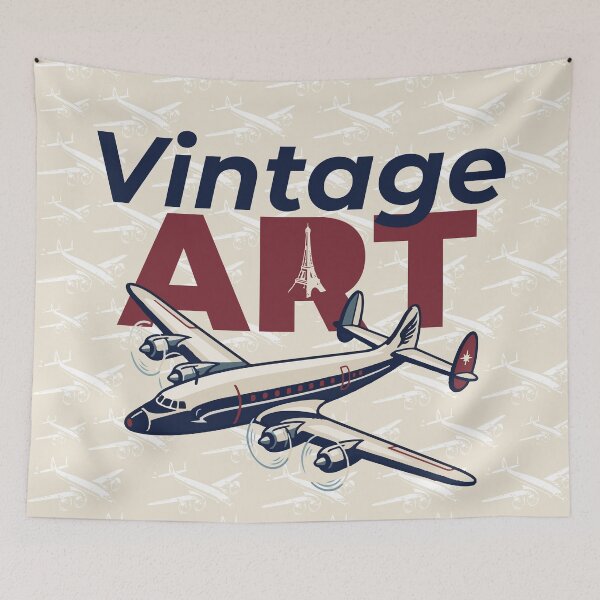 Item preview, The Elegance of the Sky – Vintage Airways Travel Poster (French Style) designed and sold by Wolagno.