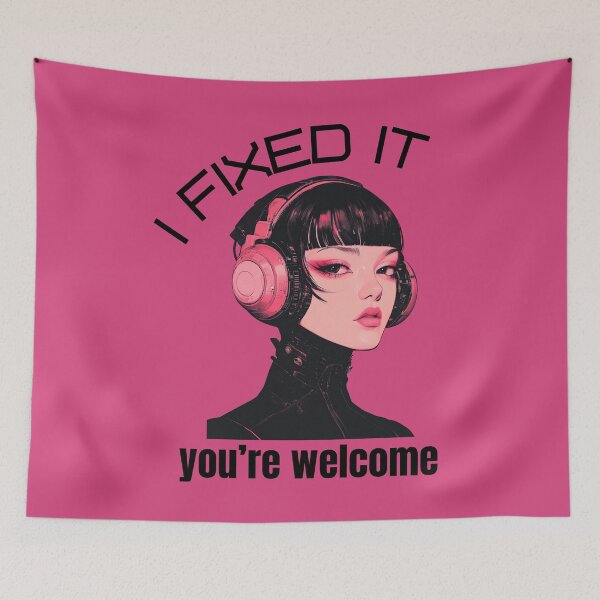 Item preview, I fixed it. You're Welcome. Girls in Tech Design - black text designed and sold by jkleditor.