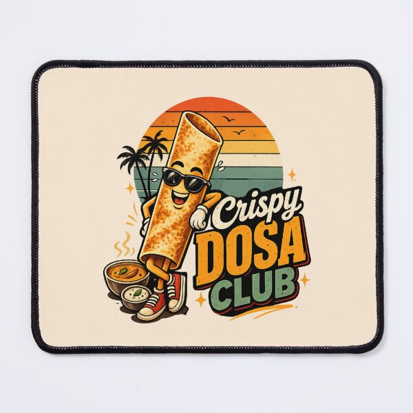 Item preview, Crispy Dosa Club – Cute Indian Food Retro Kawaii Design | Funny South Indian Food Lover Graphic designed and sold by Globalcitytees.
