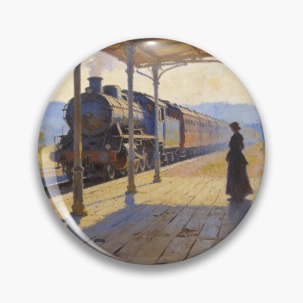 Artikelvorschau, Vintage Train & Platform Views, Dreamy Impressionism Artwork entworfen und verkauft von BlareBlare.