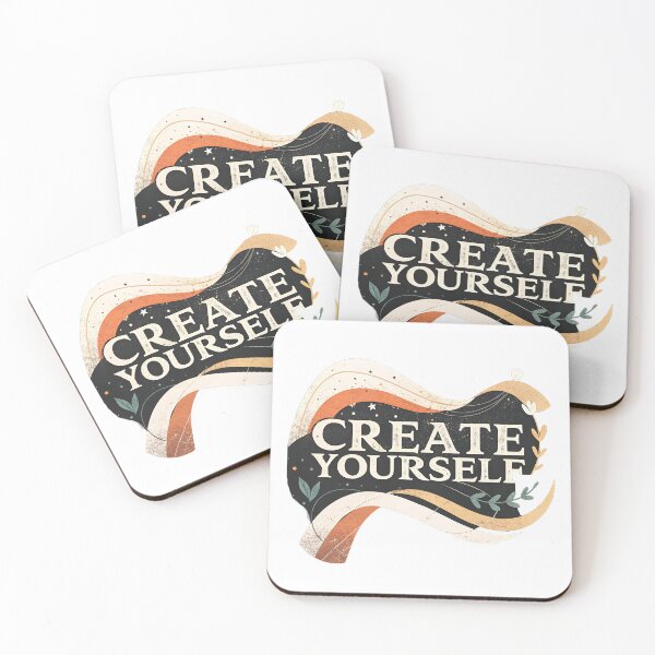 Item preview, CREATE YOURSELF Bold Typography Abstract Modern Minimalist Design designed and sold by Studio Atharv.