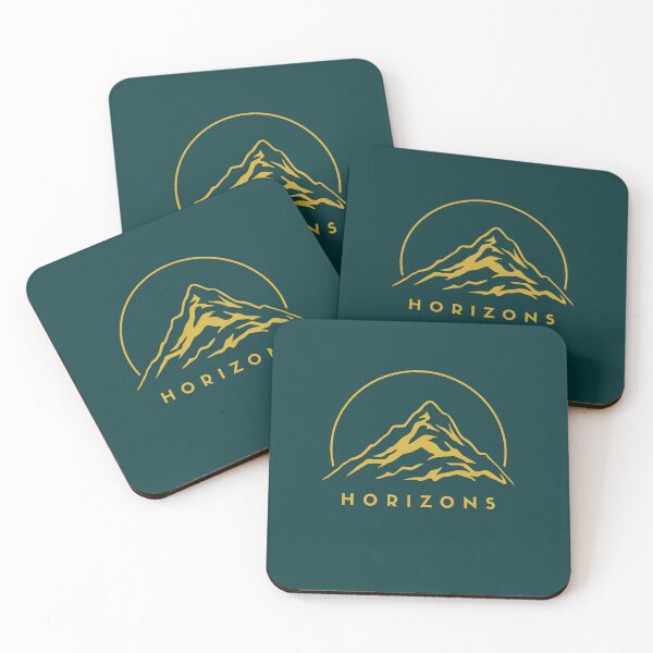 Item preview, Horizons Gold Mountain Minimalist Adventure Design designed and sold by Slow Vibes Designs.