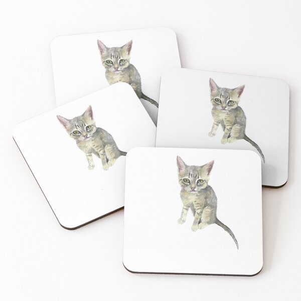 Item preview, Sweet hand-drawn baby cat art designed and sold by OCHREandEARTH.