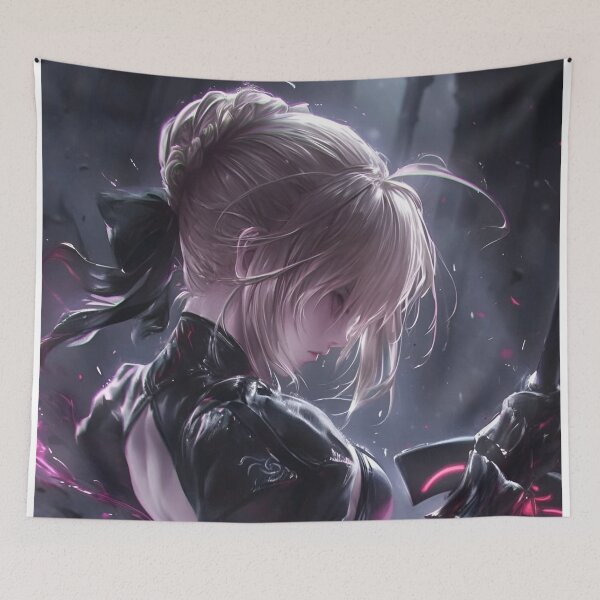Item preview, Saber– Neon Blade Warrior Girl Cyberpunk Gothic Art designed and sold by Dyan4.