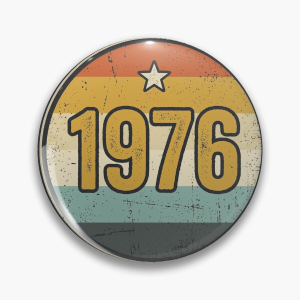 Item preview, Vintage 1976 Retro Sunset Badge Birthday Gift Design designed and sold by Furry_Birthday.