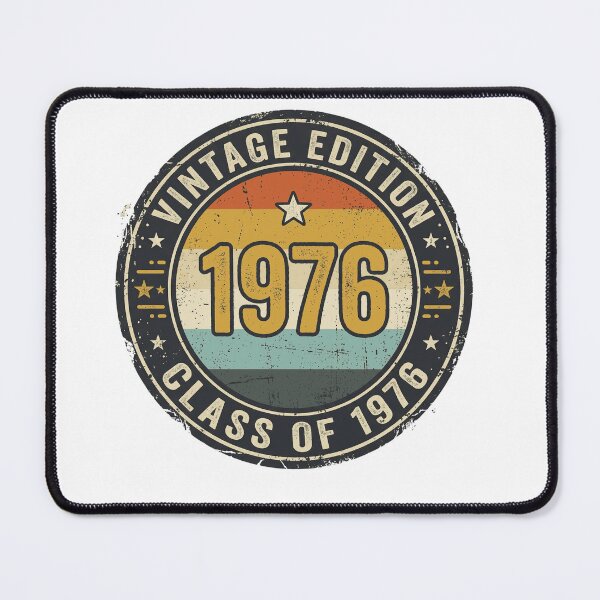 Item preview, Vintage 1976 Retro Sunset Badge Birthday Gift Design designed and sold by Furry_Birthday.