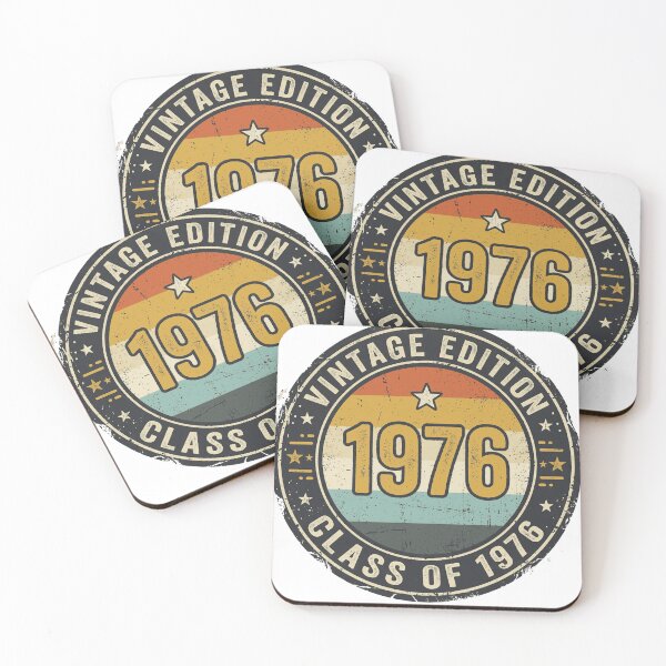 Item preview, Vintage 1976 Retro Sunset Badge Birthday Gift Design designed and sold by Furry_Birthday.