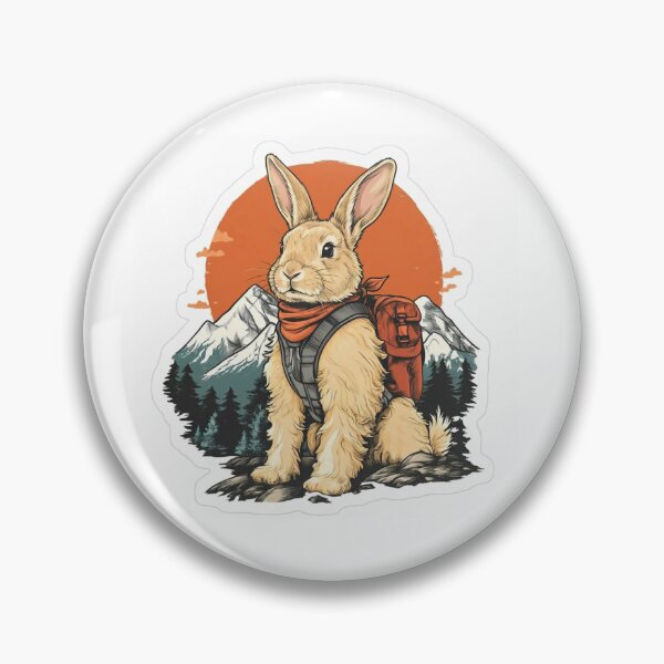 Item preview, Adventure Bunny | Hiking Rabbit in the Mountains designed and sold by QuipZest.