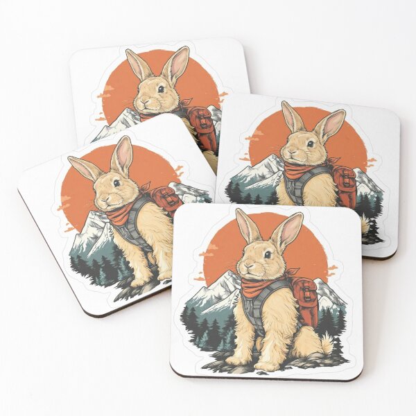 Item preview, Adventure Bunny | Hiking Rabbit in the Mountains designed and sold by QuipZest.