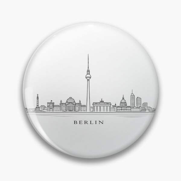 Item preview, Berlin skyline line art illustration designed and sold by CLOUTKULT.