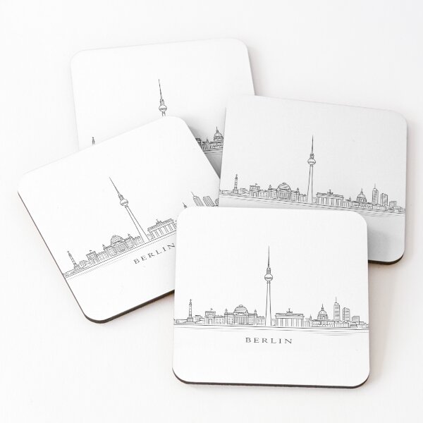 Item preview, Berlin skyline line art illustration designed and sold by CLOUTKULT.