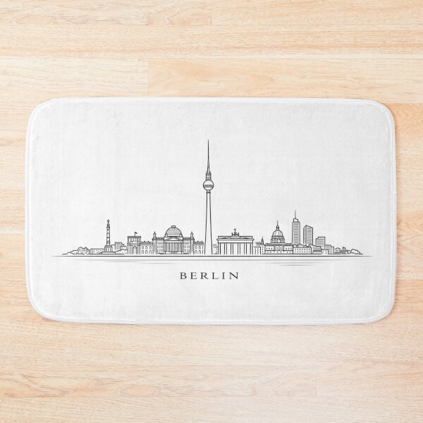 Item preview, Berlin skyline line art illustration designed and sold by CLOUTKULT.