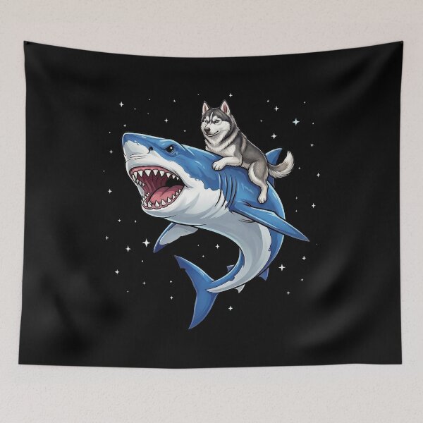 Item preview, Funny Siberian Husky Shark Dog Mom Dad Lover designed and sold by TerryConnells.