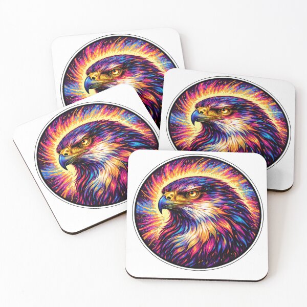 Item preview, Colorful Neon Falcon Sticker designed and sold by MiteiArt.