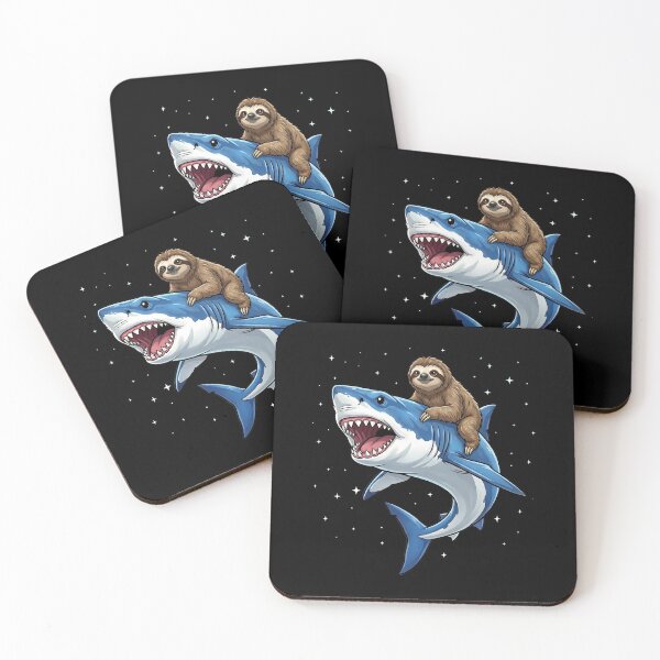 Item preview, Funny Sloth Riding Shark Animal Lover designed and sold by TerryConnells.