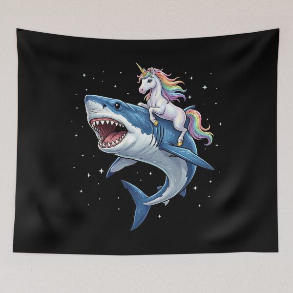 Item preview, Funny Unicorn Riding Shark Animal Lover designed and sold by TerryConnells.