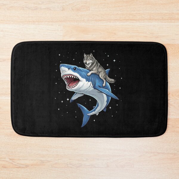 Item preview, Funny Wolf Riding Shark Animal Lover designed and sold by TerryConnells.