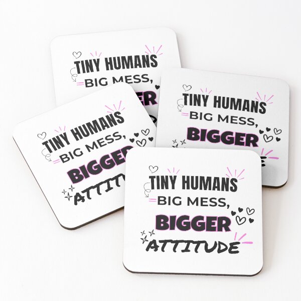 Item preview, Tiny Humans = Big Mess, Bigger Attitude | Funny Mom Life Quote designed and sold by lielie99.