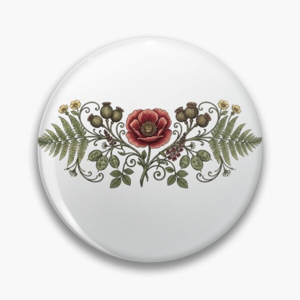 Item preview, Colored Poppy and Fern Ornamental Composition designed and sold by NoriudaR.