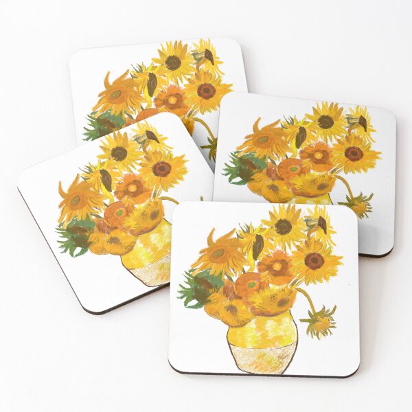 Item preview, Golden sunflowers in a yellow vase designed and sold by OCHREandEARTH.