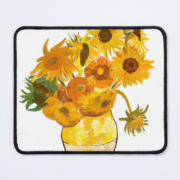 Item preview, Golden sunflowers in a yellow vase designed and sold by OCHREandEARTH.