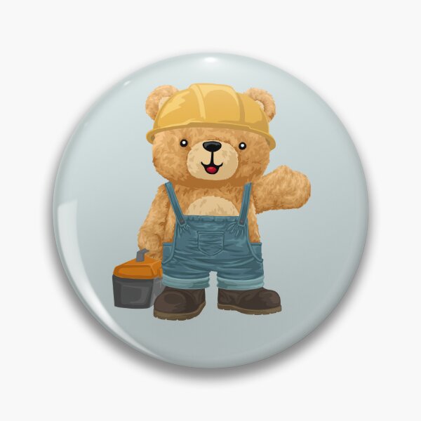 Item preview, Construction Worker Teddy Bear Cute Character designed and sold by Bhonard 21.