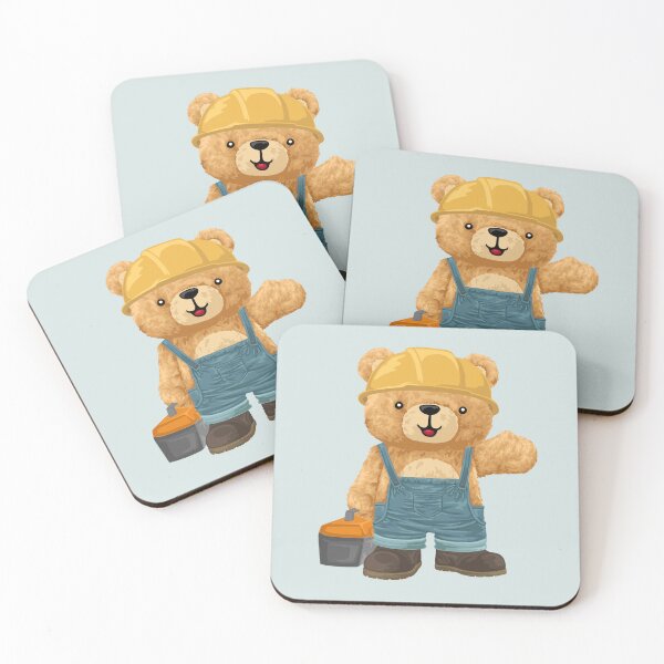 Item preview, Construction Worker Teddy Bear Cute Character designed and sold by Bhonard 21.