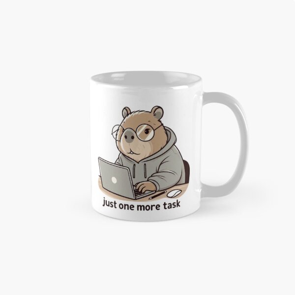 Item preview, Just One More Task – Funny Capybara Design designed and sold by Dogandesighn.