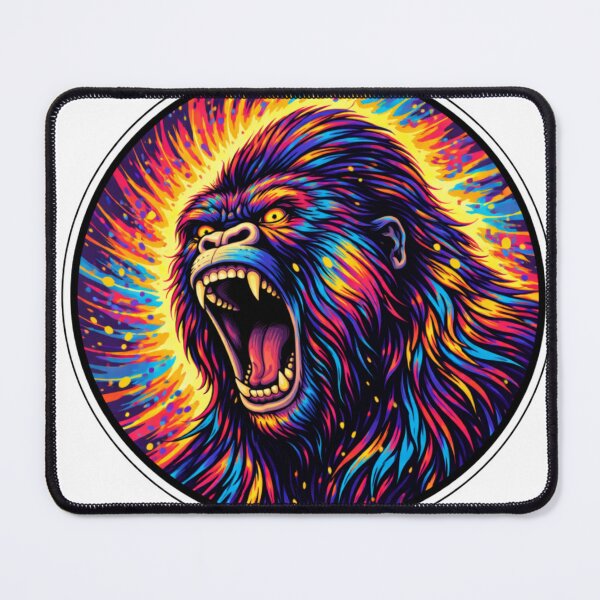 Item preview, Colorful Neon Angry Gorilla Sticker designed and sold by MiteiArt.
