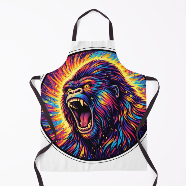 Item preview, Colorful Neon Angry Gorilla Sticker designed and sold by MiteiArt.