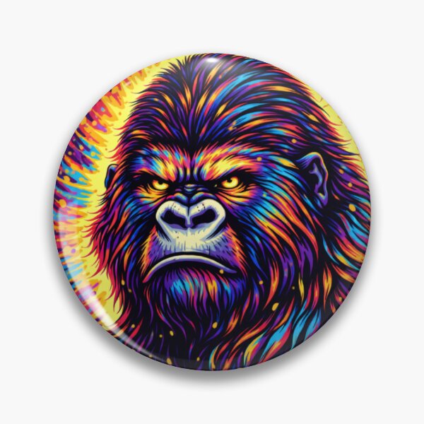 Item preview, Colorful Neon Angry Gorilla Sticker designed and sold by MiteiArt.