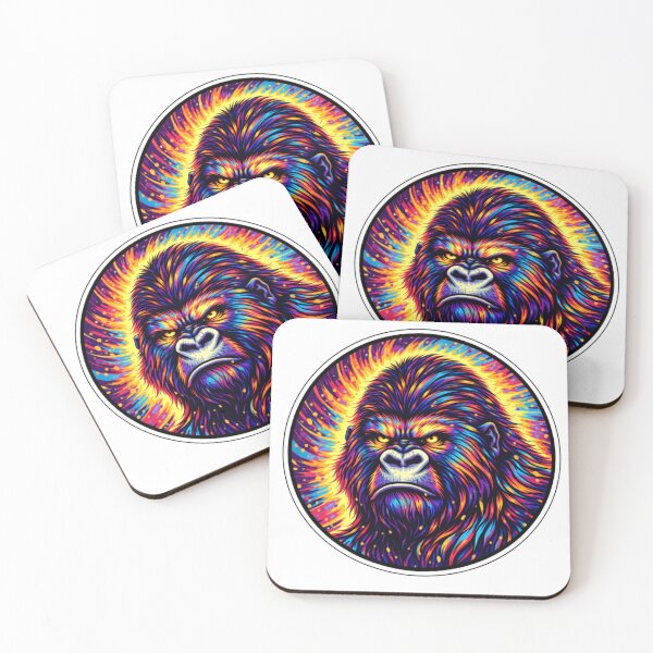 Item preview, Colorful Neon Angry Gorilla Sticker designed and sold by MiteiArt.