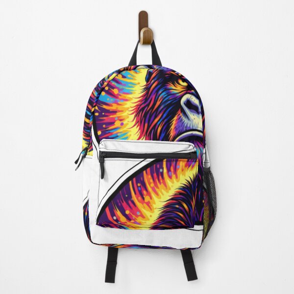 Item preview, Colorful Neon Angry Gorilla Sticker designed and sold by MiteiArt.
