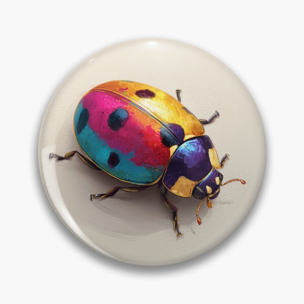 Item preview, Colorful Rainbow Ladybug – Cute Multicolor Ladybird Nature Art designed and sold by WordPlayStudio.