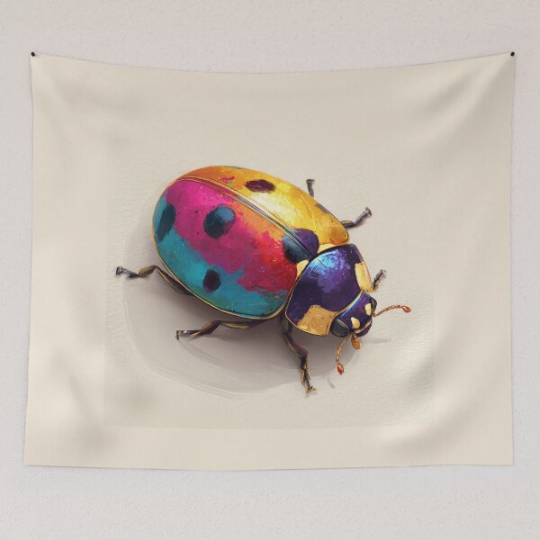 Item preview, Colorful Rainbow Ladybug – Cute Multicolor Ladybird Nature Art designed and sold by WordPlayStudio.