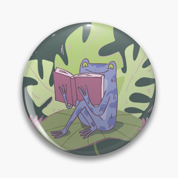 Item preview, Cute Frog Reading Book – Funny Book Lover Sticker, Frog Illustration designed and sold by anyramagic.