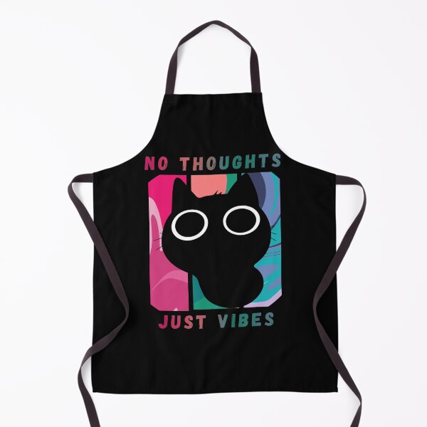 Item preview, No Thoughts Just Vibes Cat Design designed and sold by blackBubble1.