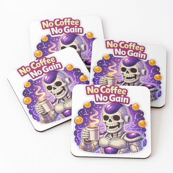 Item preview, Anime Villain Skeleton Coffee Sticker designed and sold by MiteiArt.
