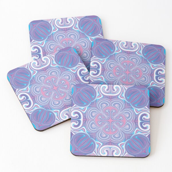 Artikelvorschau, Mandala-Kunst in Rosa und Blau entworfen und verkauft von Feral Lines Studio .