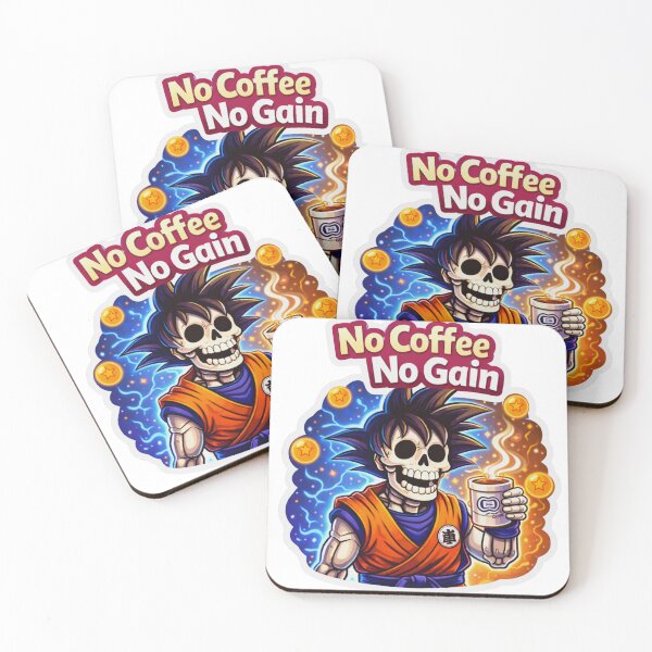 Item preview, Anime Skeleton Coffee Power Sticker designed and sold by MiteiArt.