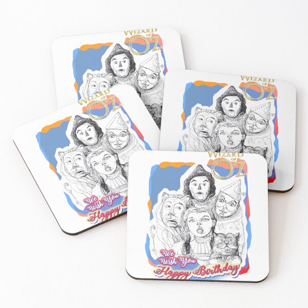 Item preview, Happy Birthday Wish Wizard of OZ Characters (Ink Drawing by ACCI) designed and sold by VanyssaGraphics.