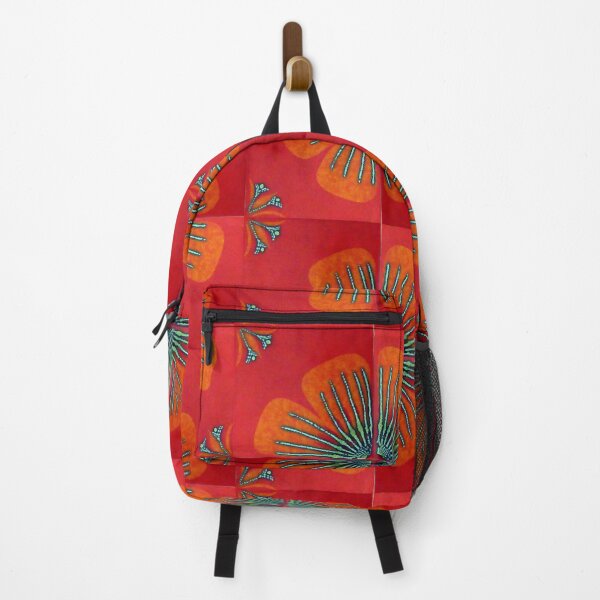 Item preview, 1970s flower power hippy red tile designed and sold by bravoalpha.