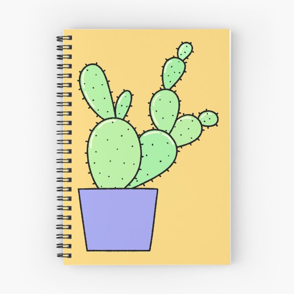 Item preview, Cute hand-drawn prickly pear cactus in a purple pot designed and sold by ubborn.