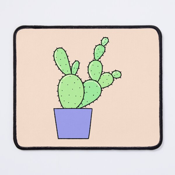 Item preview, Cute hand-drawn prickly pear cactus in a purple pot designed and sold by ubborn.