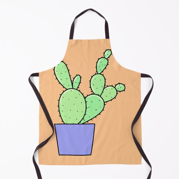 Item preview, Cute hand-drawn prickly pear cactus in a purple pot designed and sold by ubborn.