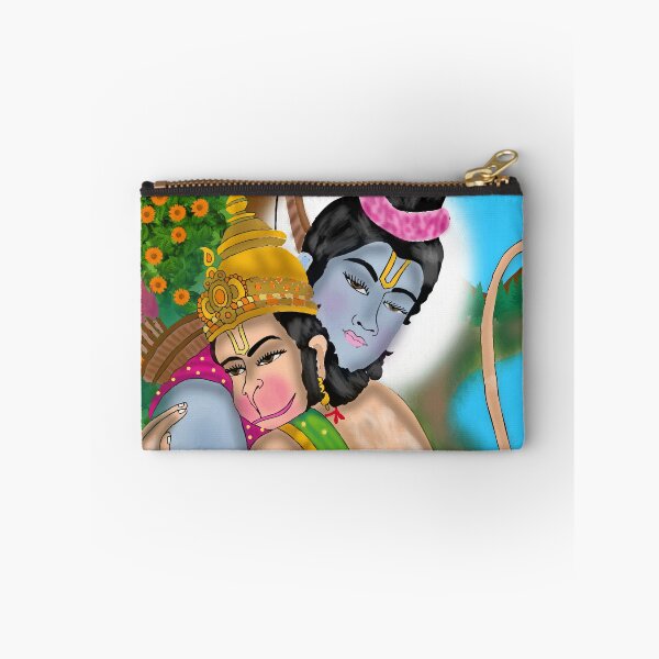 Item preview, Lord Rama and Hanuman Devotional Artwork – Sacred Hindu Bond Illustration designed and sold by Harshit_Digital_Arts.