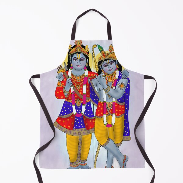 Item preview, Lord Rama and Krishna Divine Artwork – Hindu Spiritual Duo Illustration designed and sold by Harshit_Digital_Arts.