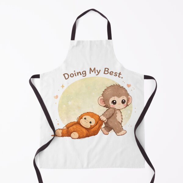 Item preview, Cute Monkey Illustration – Kawaii Baby Monkey Plush Aesthetic designed and sold by Dyan4.